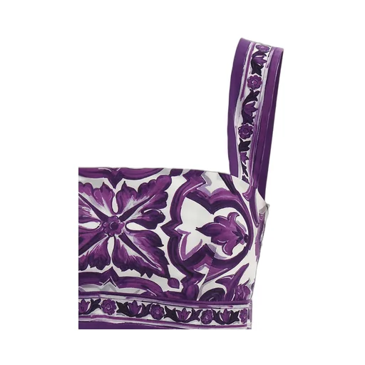 Majolica Printed Cropped Top