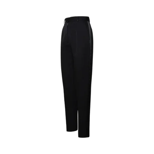 High-Waist Gabardine Cigarette Pants