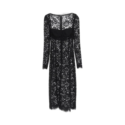 Lace Long-Sleeved Midi Dress