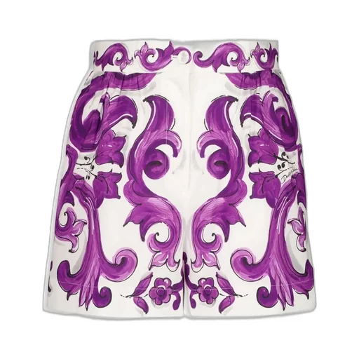 Allover Printed Satin Shorts