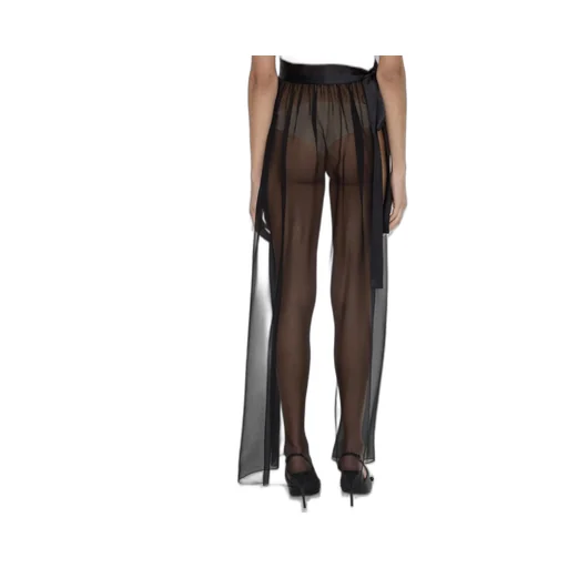 Belted Midi Chiffon Skirt