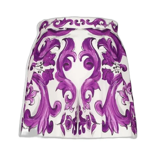 Allover Printed Satin Shorts