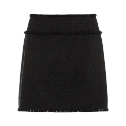 Raw-Cut Hem Mini Skirt