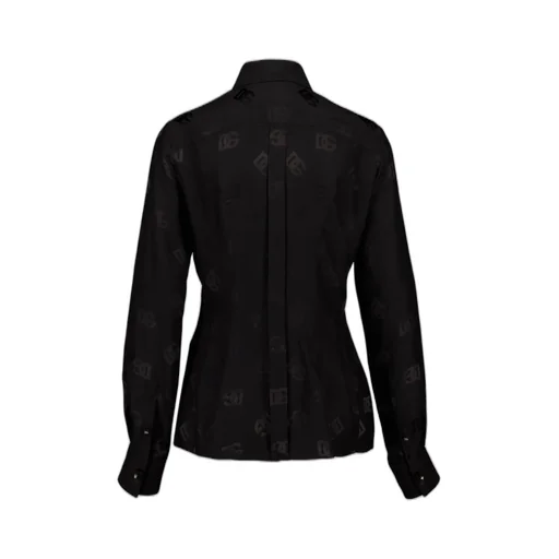 Dg Logo Jacquard Long-Sleeved Shirt
