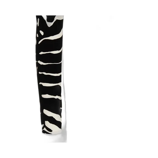 Zebra-Printed V-Neck Midi Dress