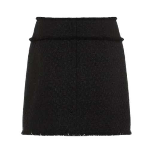 Raw-Cut Hem Mini Skirt