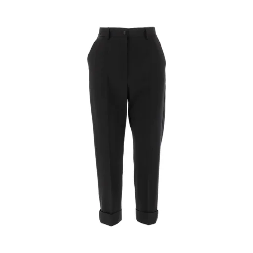 Cuffed Hem Tapered Trousers