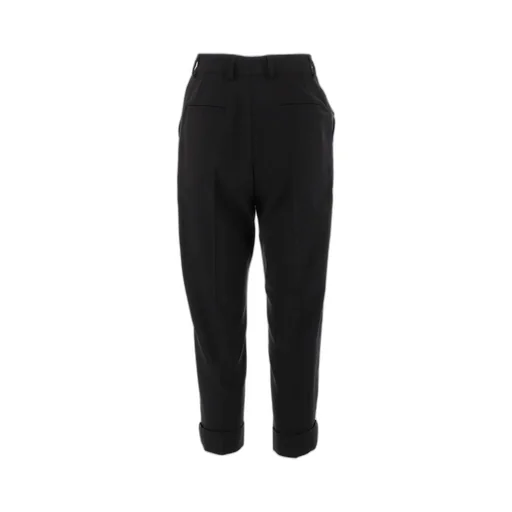 Cuffed Hem Tapered Trousers