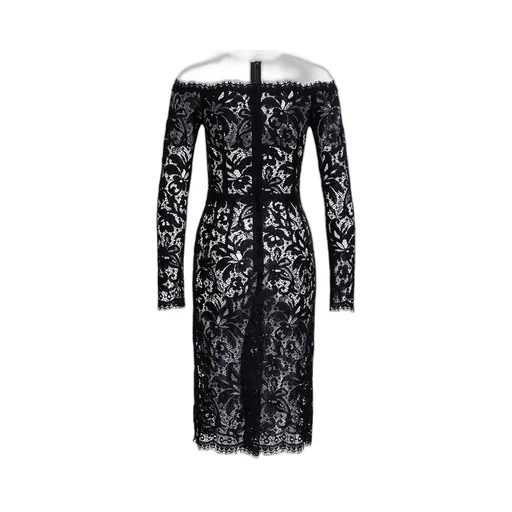 Floral Lace Long-Sleeve Dress