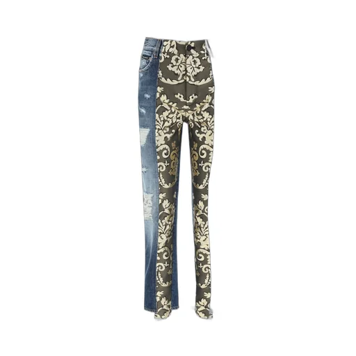 Patchwork Distressed Jeans