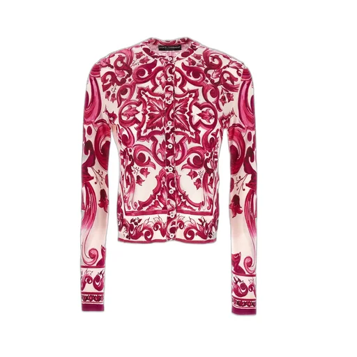 Majolica Print Button-Up Top