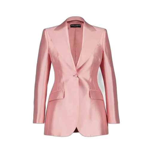 Single-Breasted Satin Jacket
