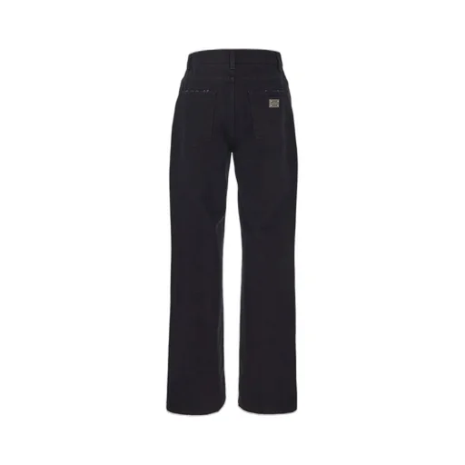 Logo Plaque Wide-Leg Jeans