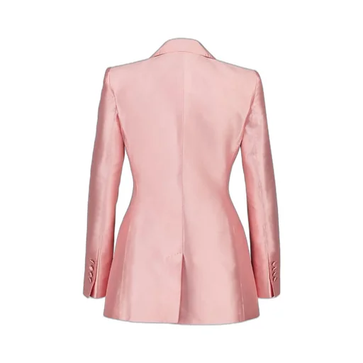 Single-Breasted Satin Jacket