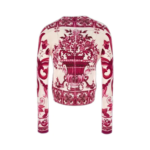 Majolica Print Button-Up Top