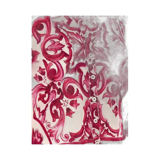 Majolica Print Button-Up Top