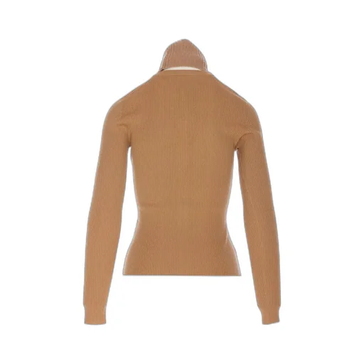Button-Up Roll-Neck Cardigan