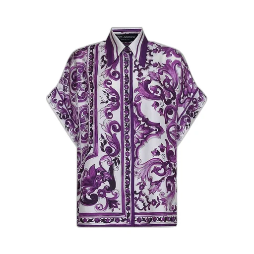 Maiolica Printed Straight Hem Shirt