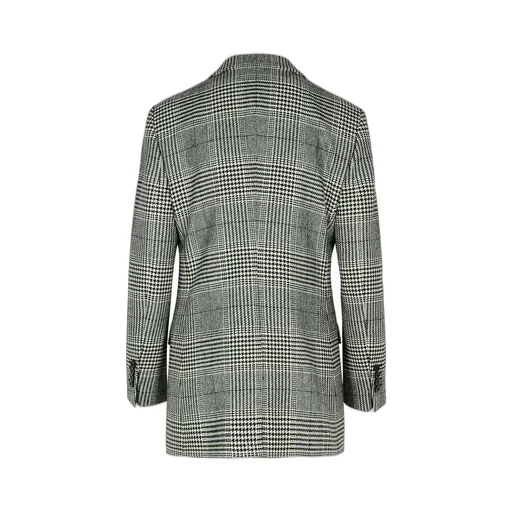 Single-Breasted Glen Plaid Jacket