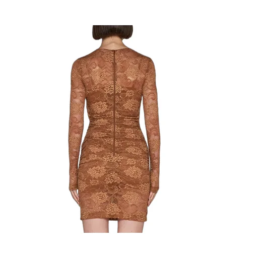 Lace Semi Sheer Mini Dress
