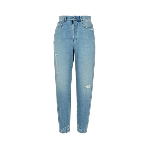 High Waist Distressed Jeans