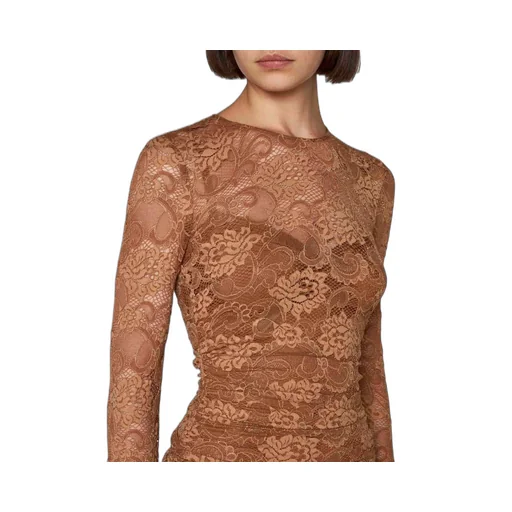 Lace Semi Sheer Mini Dress