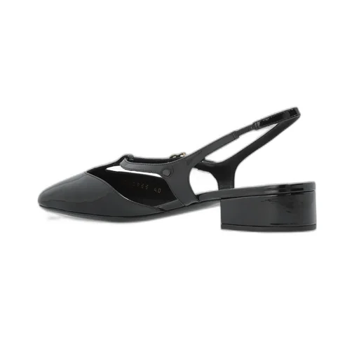 Logo Plaque Slingback Pumps