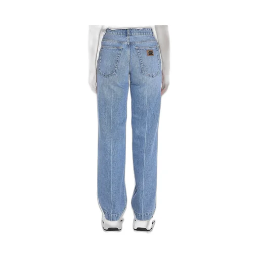 Pressed Pleat Loose Jeans
