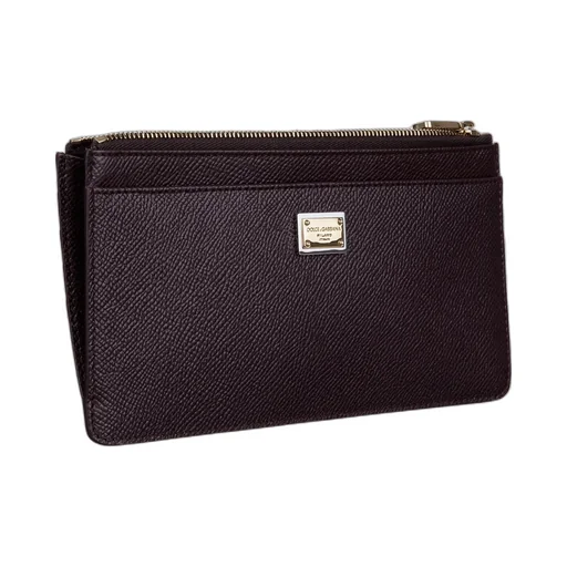 Logo Plaque Zipped Cardholder