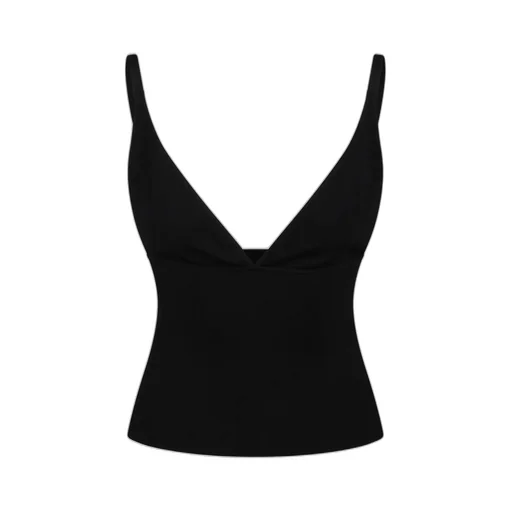 Plunging V-Neck Knitted Vest