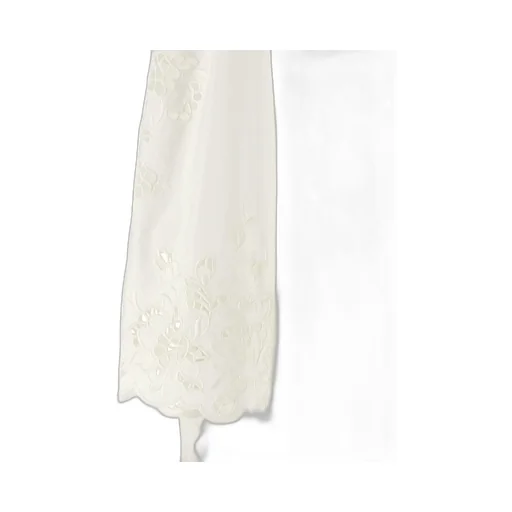 Cut-Out Embroidered Poplin Shirt Dress