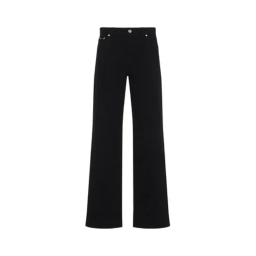 Logo Plaque Straight Leg Jeans