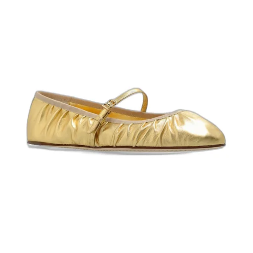Dg Logo Plaque Ballet Flats
