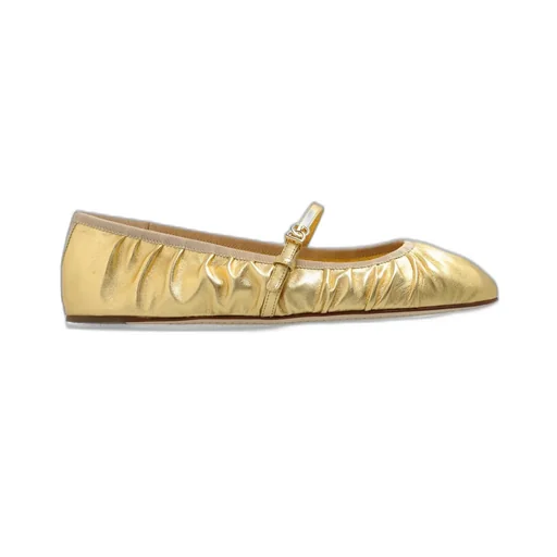 Dg Logo Plaque Ballet Flats