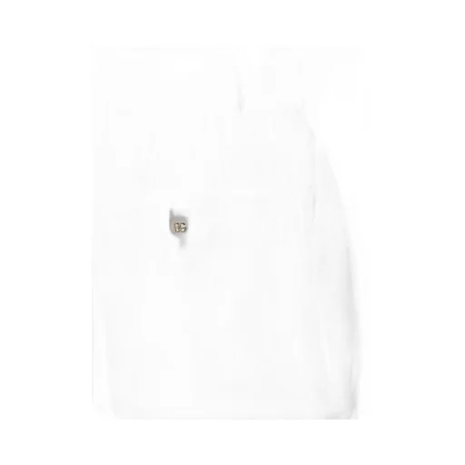 Dg Button High-Waisted Pencil Trousers