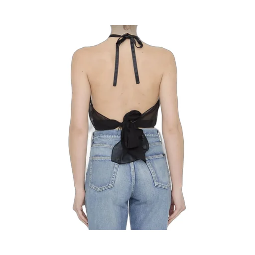 Flower Detailed Chiffon Top