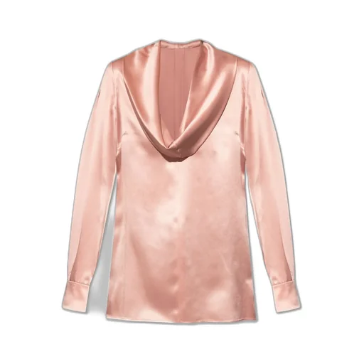 Cowl-Neck Long-Sleeved Blouse