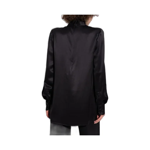 High Neck Satin Blouse