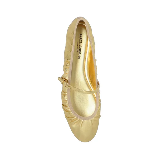 Dg Logo Plaque Ballet Flats