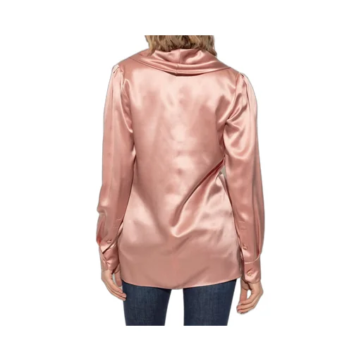 Cowl-Neck Long-Sleeved Blouse