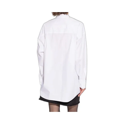Embroidered Collar Long-Sleeved Shirt