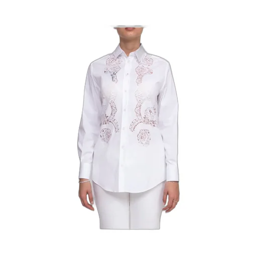 Lace Inlay Poplin Shirt