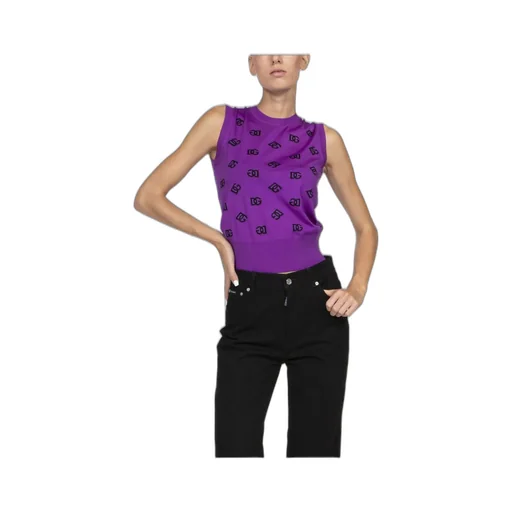 Logo Intarsia Knitted Vest