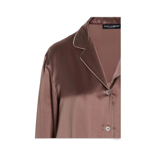 Buttoned Long-Sleeved Pajama Shirt