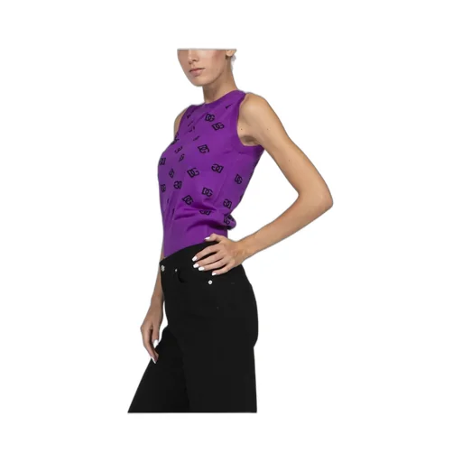 Logo Intarsia Knitted Vest