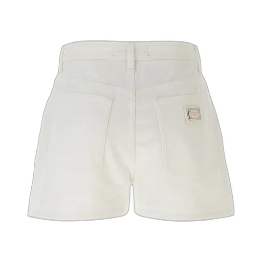 Logo Plaque Denim Shorts