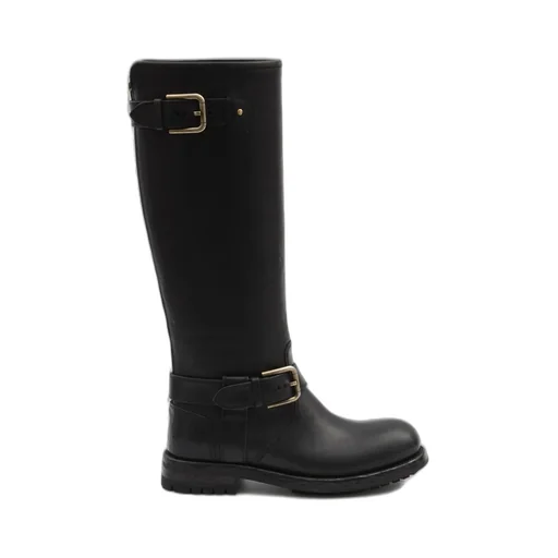 Buckle Detailed Biker Boots