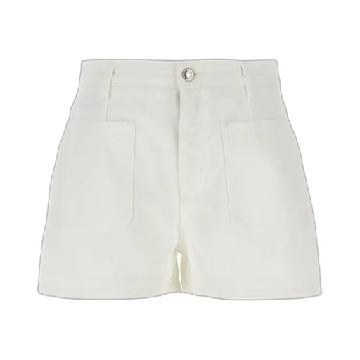 Logo Plaque Denim Shorts