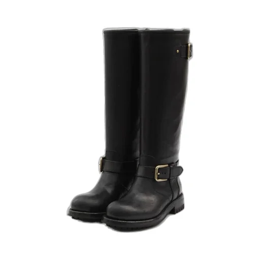 Buckle Detailed Biker Boots