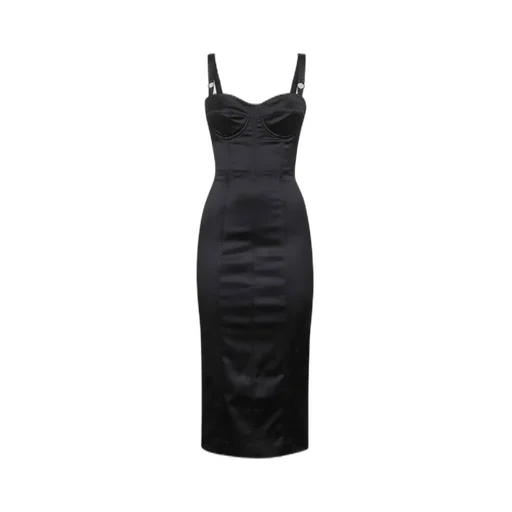 Sweetheart Neck Midi Dress